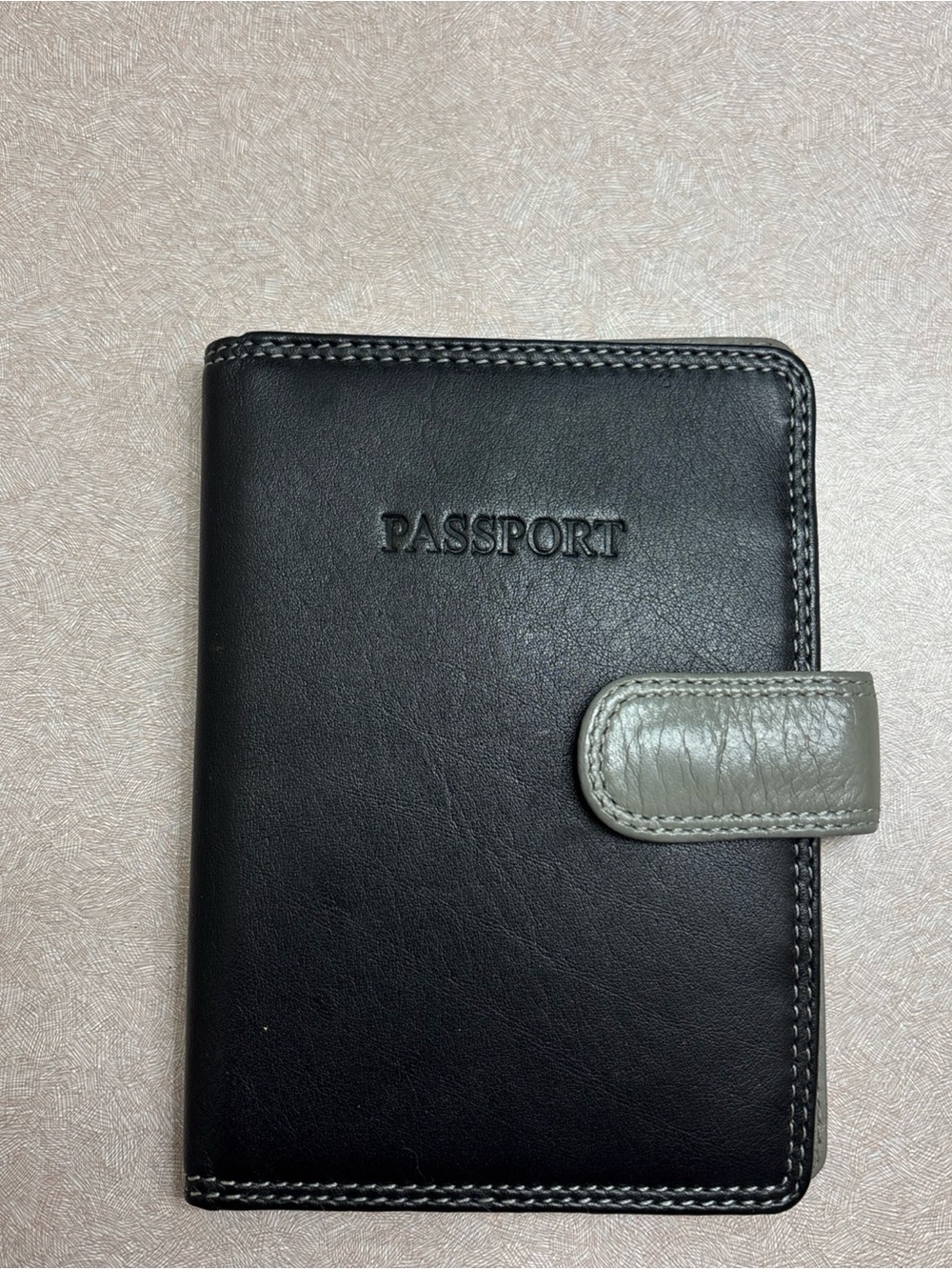 Visconti Real Leather Two Tone Passport Holder Travel Wallet Card Organizer Case